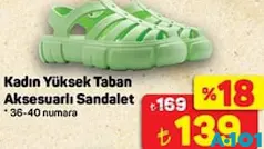 JUNO KADIN YÜKSEK TABAN AKSESUARLI SANDALET